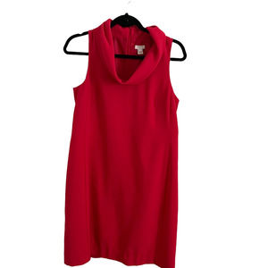 J. Crew Women Size Small Red Cowl neck Crepe Shift Dress